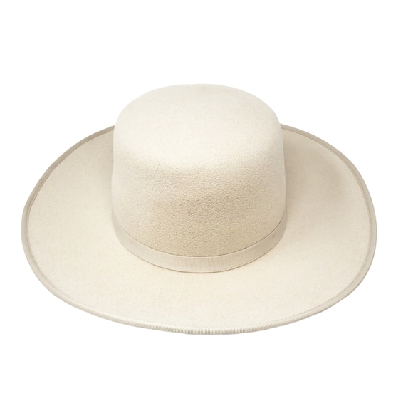 Western style wide brim wool hat with bow ribbon main image 7